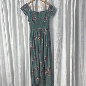 Japna Green Floral Maxi Dress